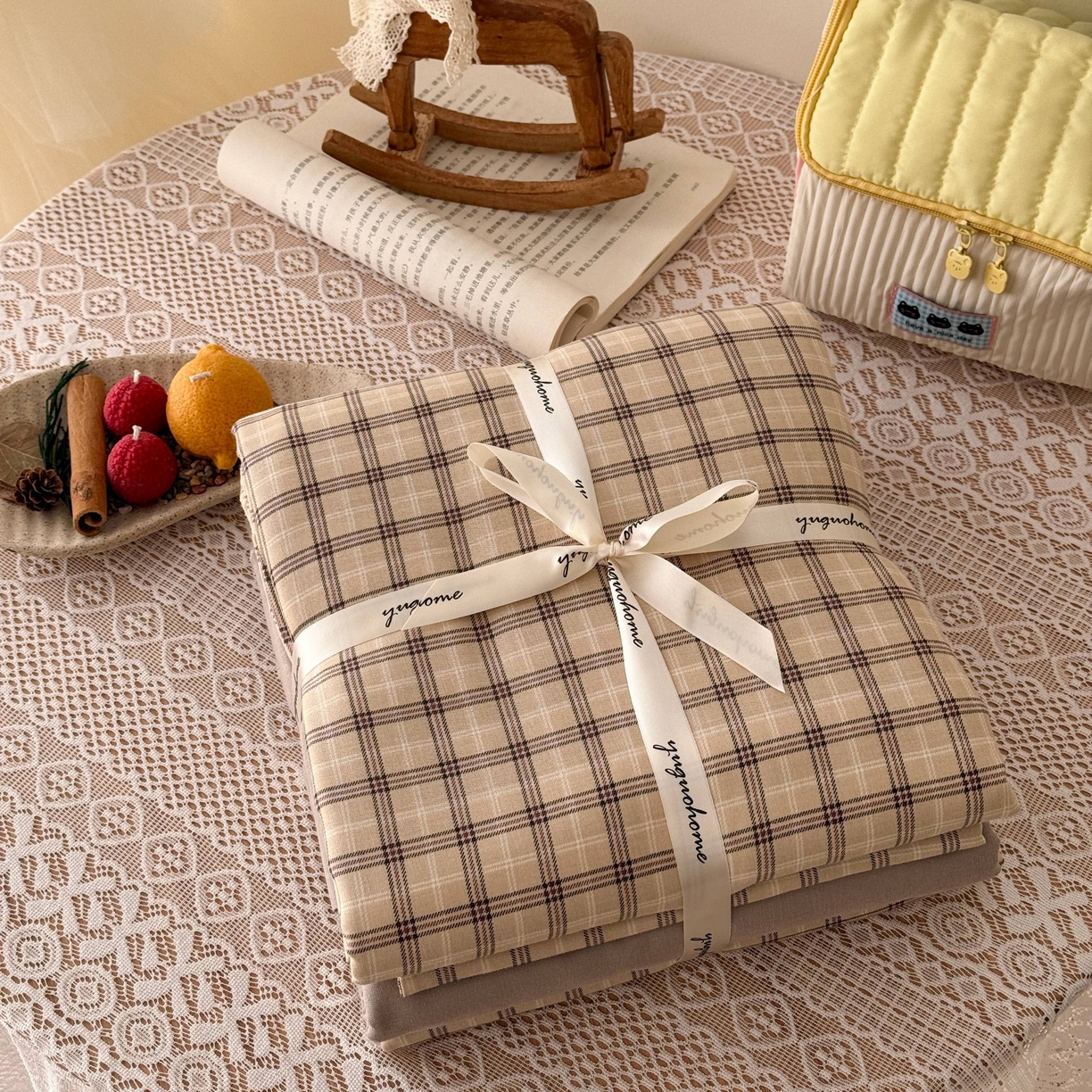 91家纺网 家纺一手货源 找家纺 （总）于果 2026新款全棉纯棉双层纱四件套