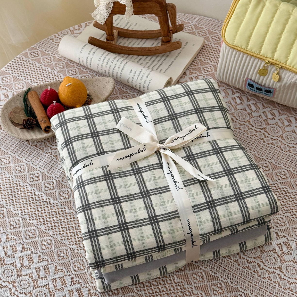 91家纺网 家纺一手货源 找家纺 （总）于果 2026新款全棉纯棉双层纱四件套