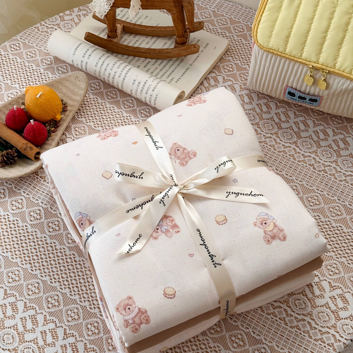 91家纺网 家纺一手货源 找家纺 （总）于果 2026新款全棉纯棉双层纱四件套