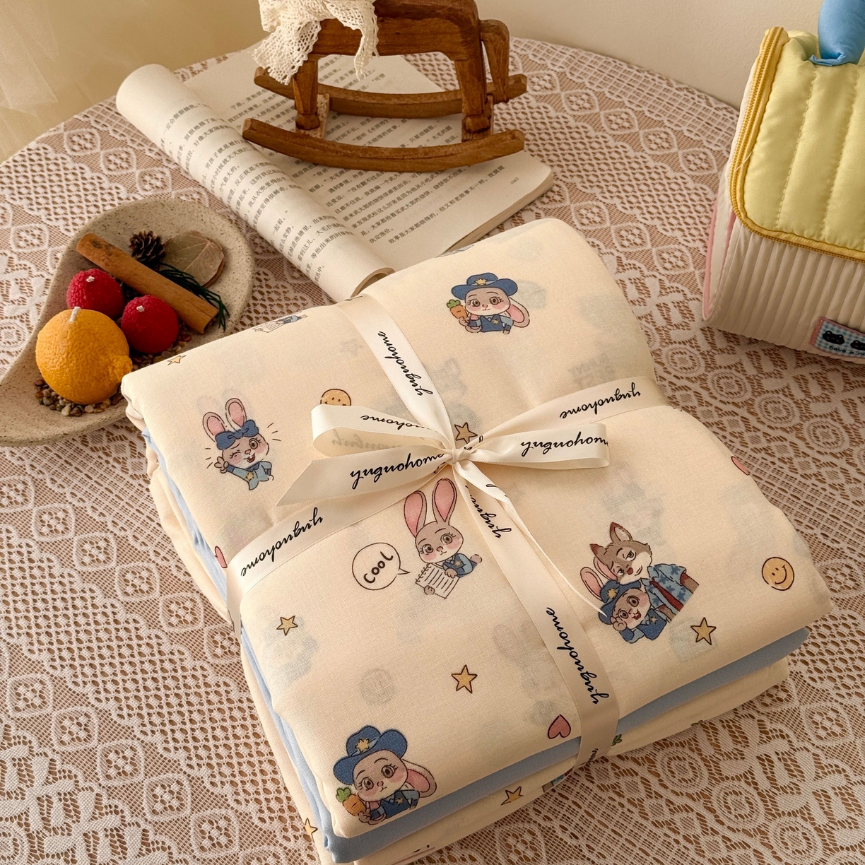 91家纺网 家纺一手货源 找家纺 （总）于果 2026新款全棉纯棉双层纱四件套