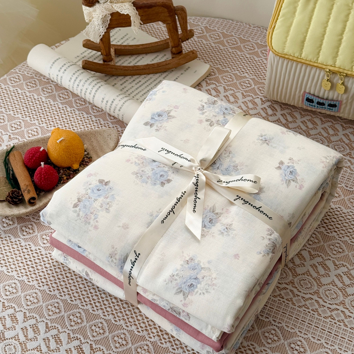 91家纺网 家纺一手货源 找家纺 （总）于果 2026新款全棉纯棉双层纱四件套