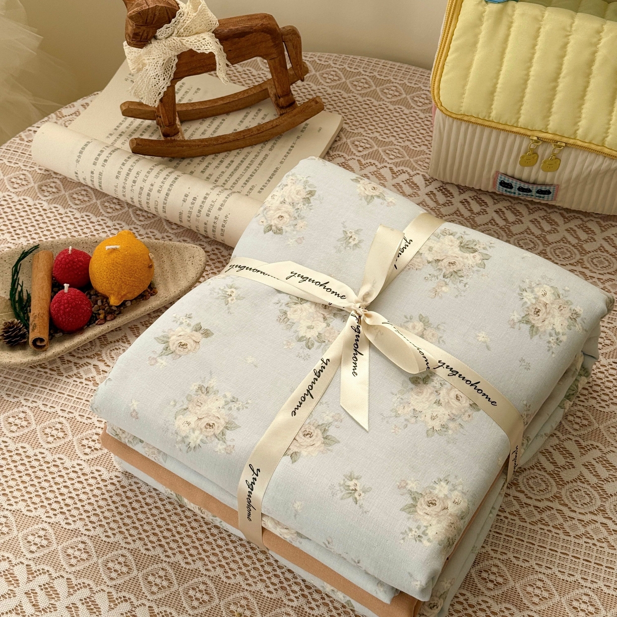 91家纺网 家纺一手货源 找家纺 （总）于果 2026新款全棉纯棉双层纱四件套