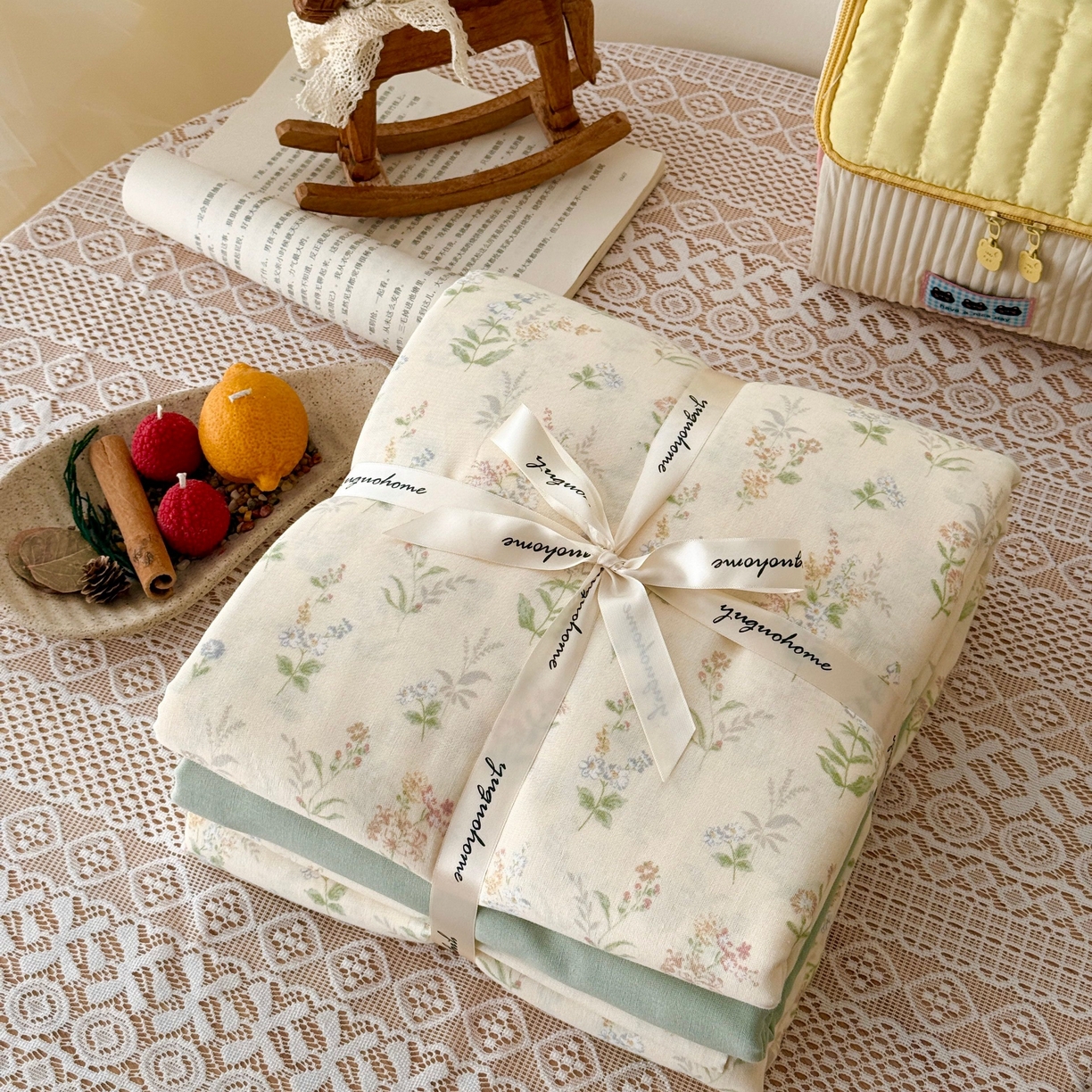 91家纺网 家纺一手货源 找家纺 （总）于果 2026新款全棉纯棉双层纱四件套