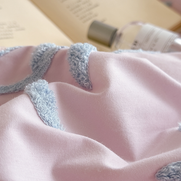 91家纺网 家纺一手货源 找家纺 Mr.pig猪先生水洗棉 2026新款全棉水洗棉毛巾绣四件套（展示价格为控价，实际价格请联系客服 墨染-微微紫