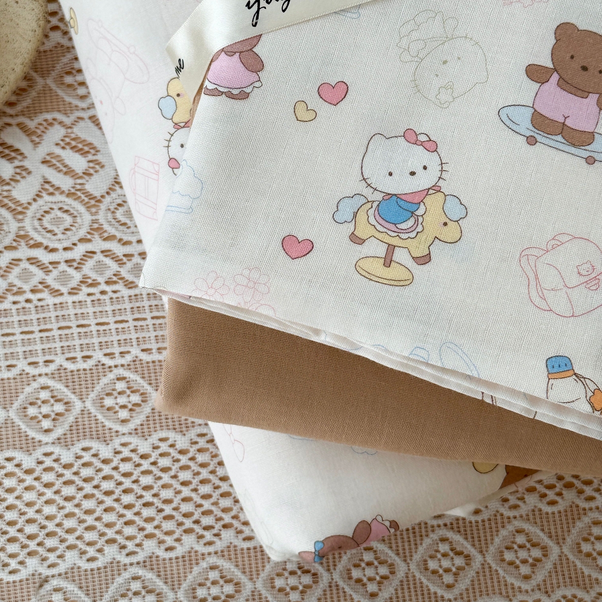 91家纺网 家纺一手货源 找家纺 于果 2026新款全棉纯棉双层纱四件套 卡卡乐园