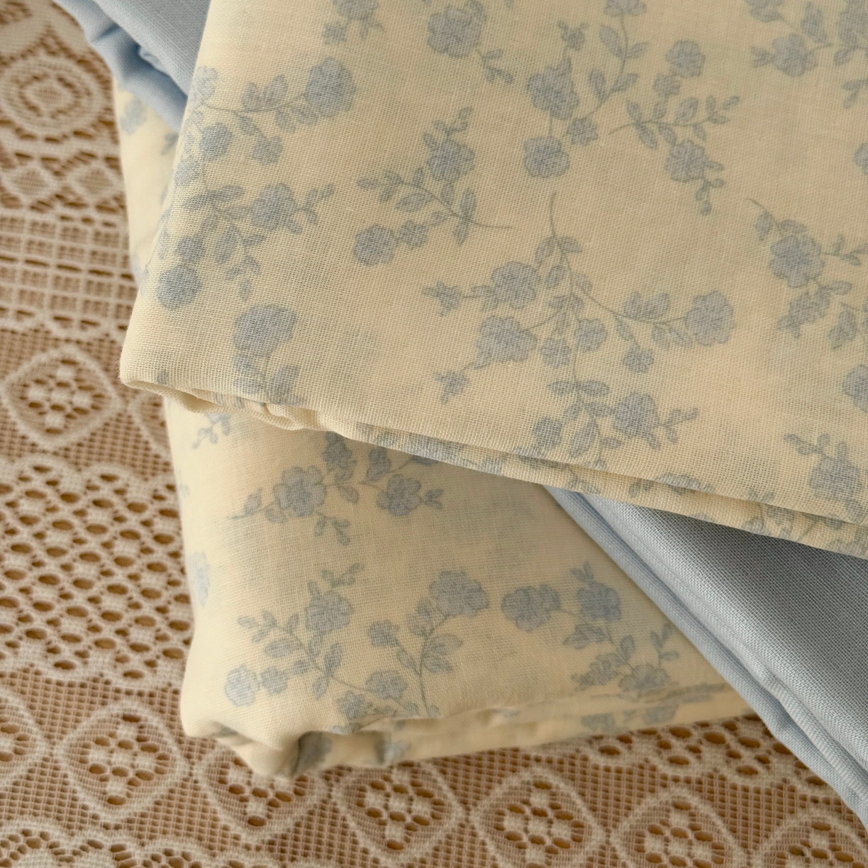 91家纺网 家纺一手货源 找家纺 于果 2026新款全棉纯棉双层纱四件套 连理枝