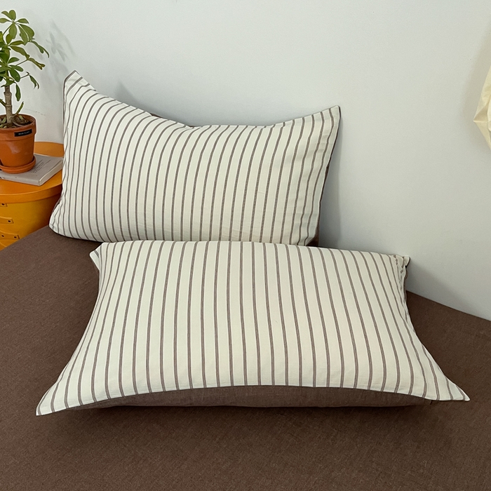 91家纺网 家纺一手货源 找家纺 莱茵家居 2026新款A类全棉色织日系芝麻锻纹套件-暮云系列 暮云-米白