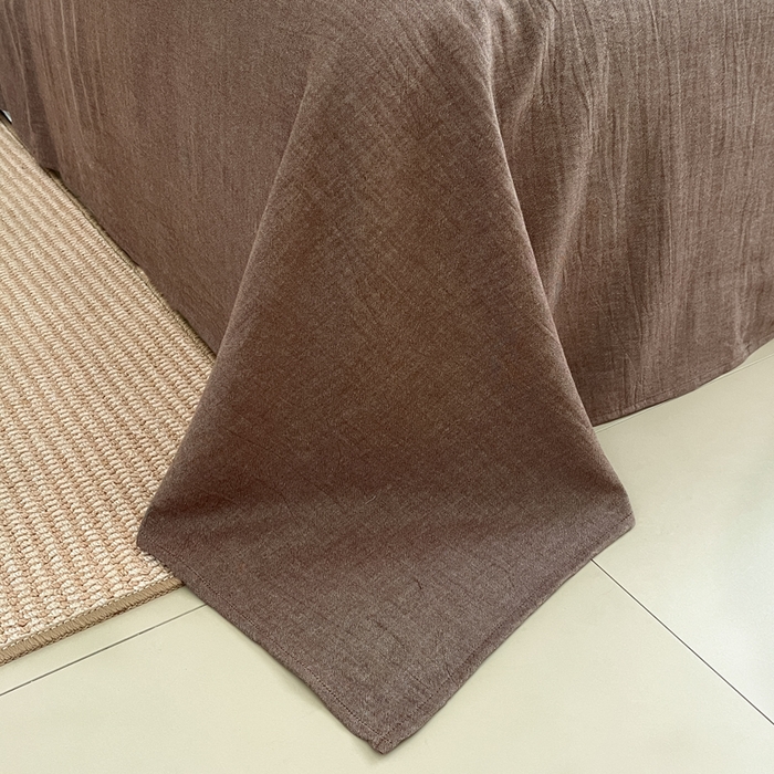 91家纺网 家纺一手货源 找家纺 莱茵家居 2026新款A类全棉色织日系芝麻锻纹套件-暮云系列 暮云-米白