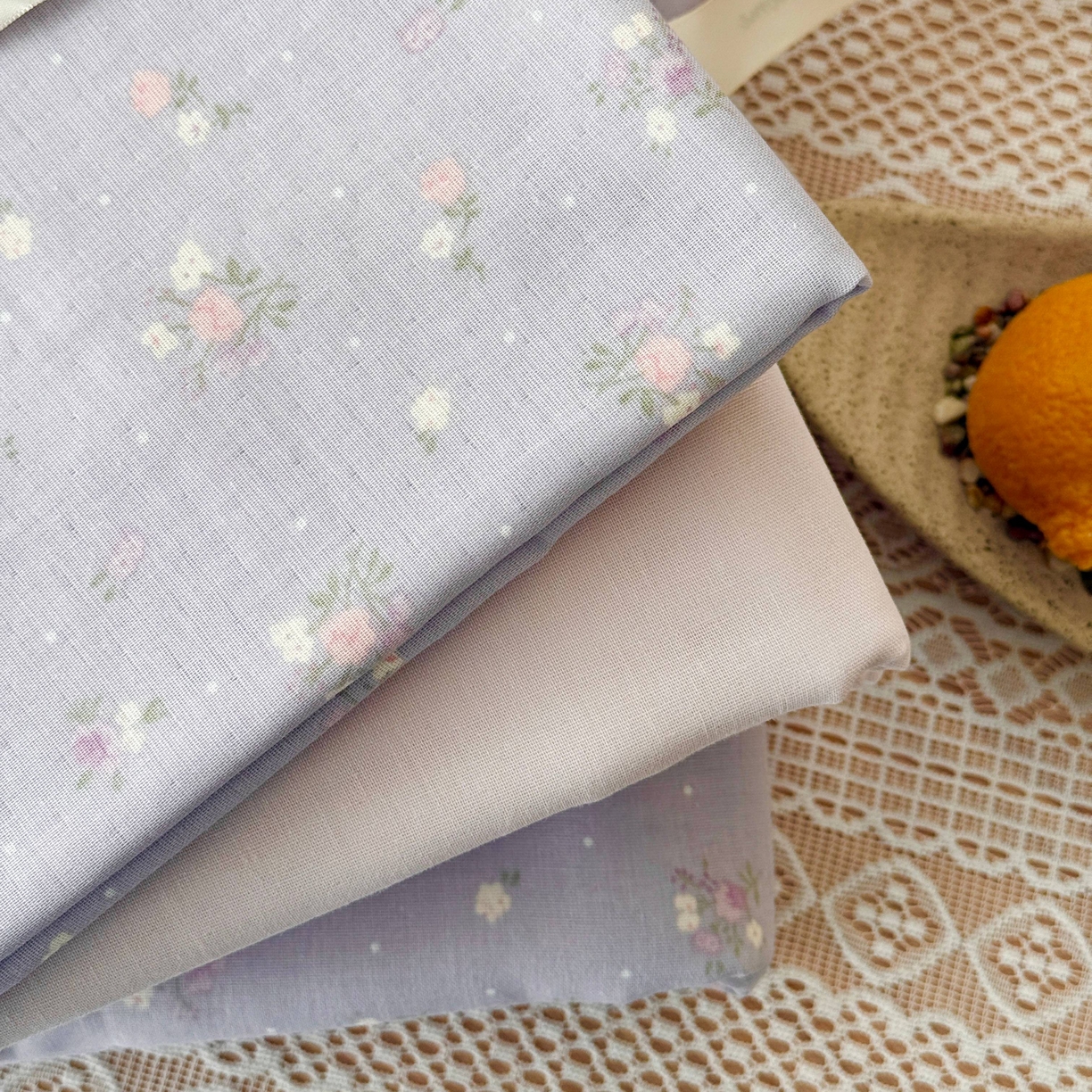 91家纺网 家纺一手货源 找家纺 于果 2026新款全棉纯棉双层纱四件套 晴朗紫