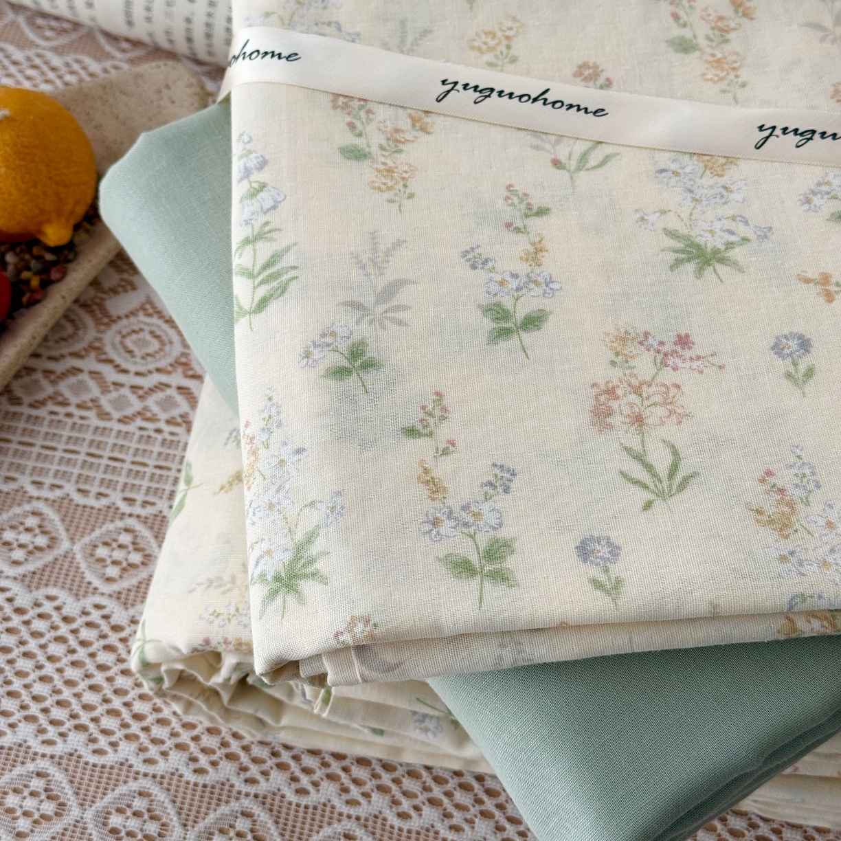 91家纺网 家纺一手货源 找家纺 于果 2026新款全棉纯棉双层纱四件套 小姿