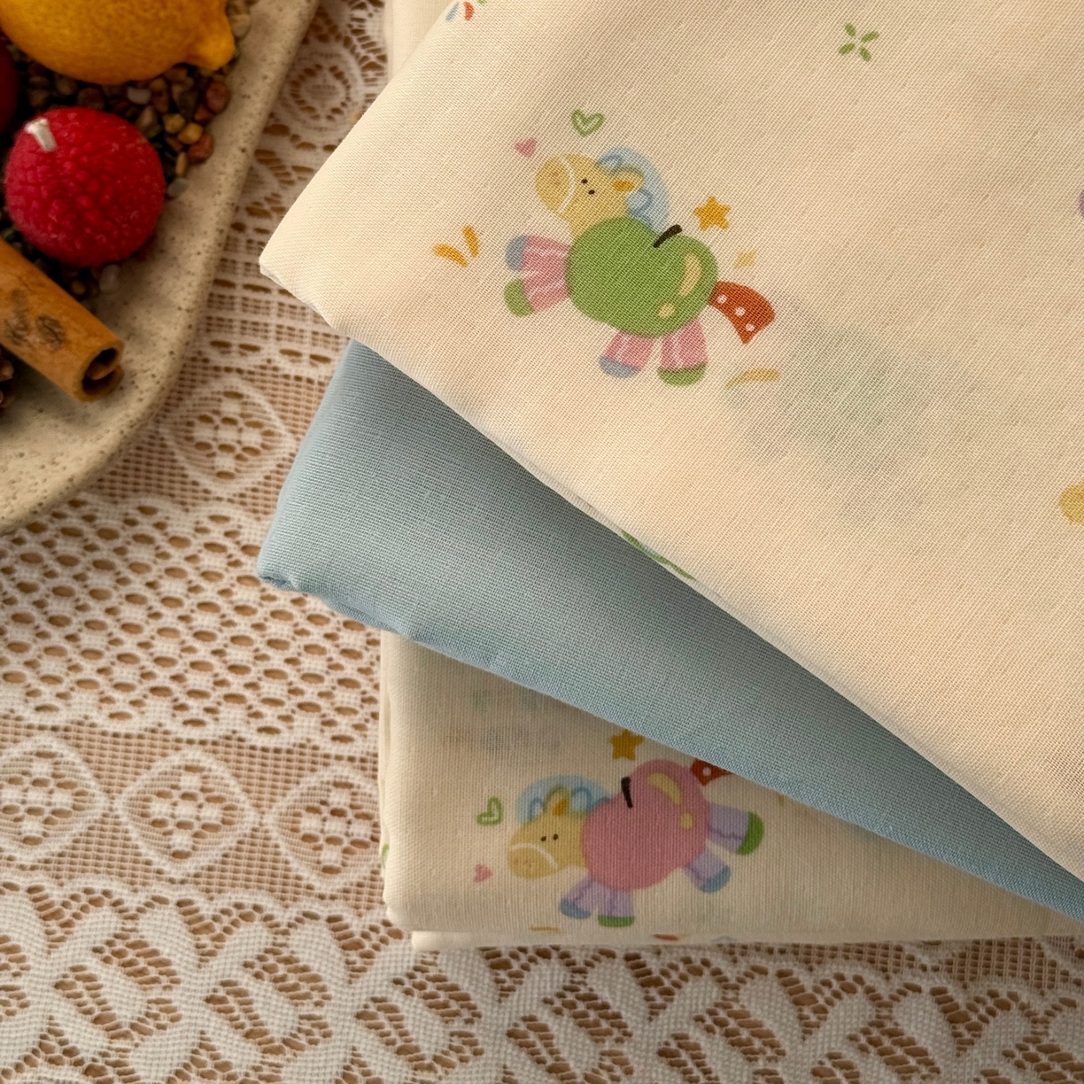 91家纺网 家纺一手货源 找家纺 于果 2026新款全棉纯棉双层纱四件套 星光小马