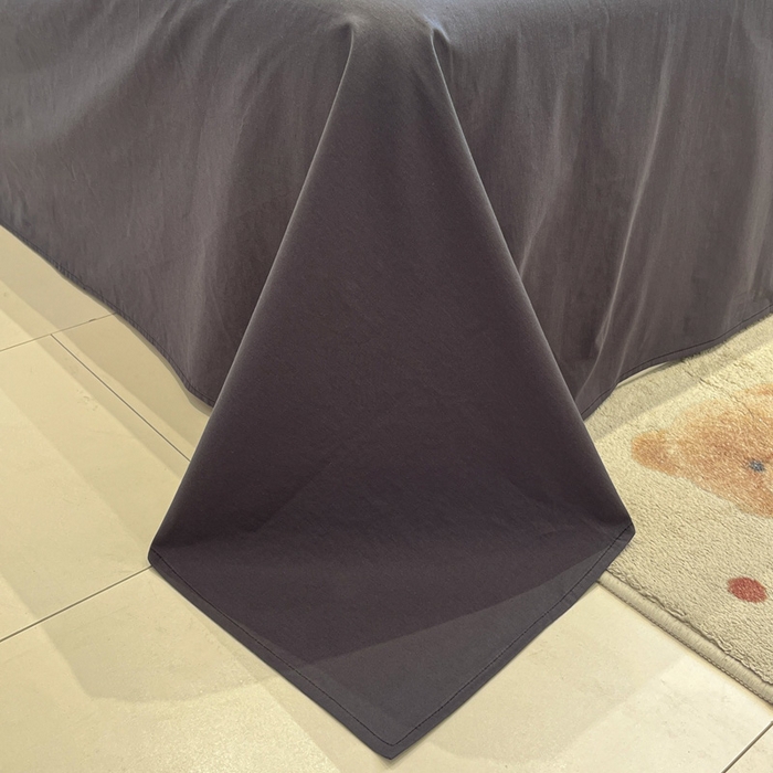 91家纺网 家纺一手货源 找家纺 莱茵家居 2026新款A类全棉色织水洗棉格子贝壳边套件-愫格系列 愫格-黑檀