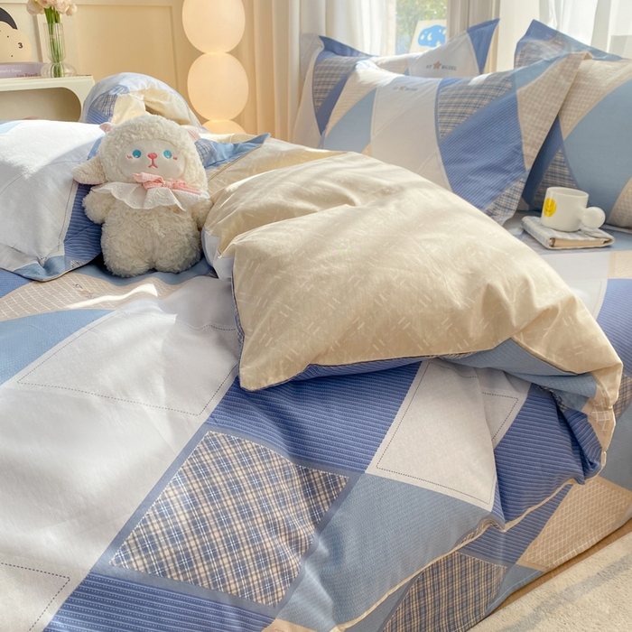 91家纺网 家纺一手货源 找家纺 （总）朵安家纺 2026春夏新款12868全棉纯棉斜纹印花四件套