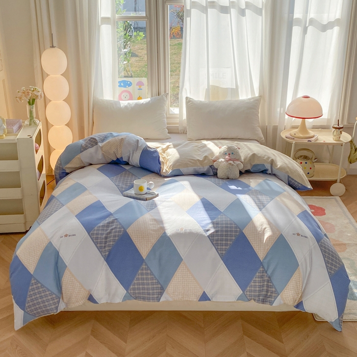 91家纺网 家纺一手货源 找家纺 （总）朵安家纺 2026春夏新款12868全棉纯棉斜纹印花四件套