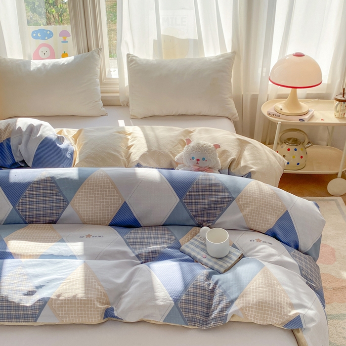 91家纺网 家纺一手货源 找家纺 （总）朵安家纺 2026春夏新款12868全棉纯棉斜纹印花四件套