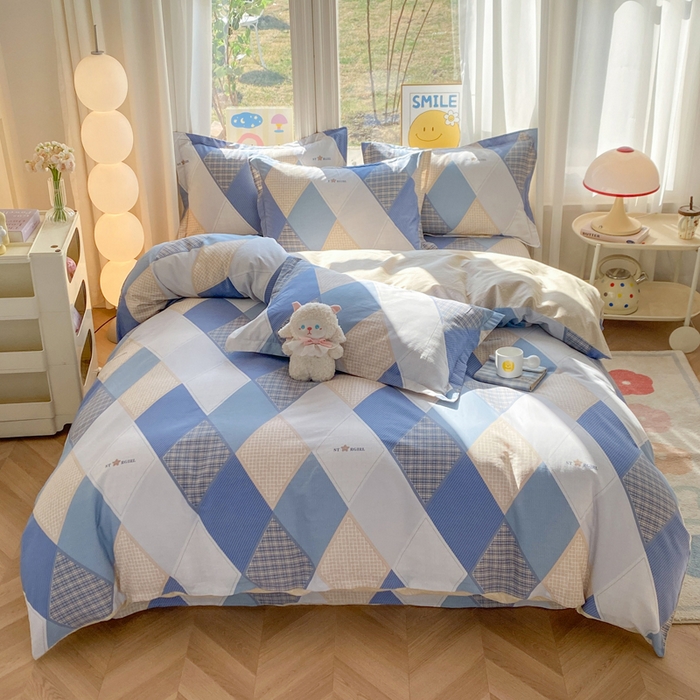 91家纺网 家纺一手货源 找家纺 （总）朵安家纺 2026春夏新款12868全棉纯棉斜纹印花四件套