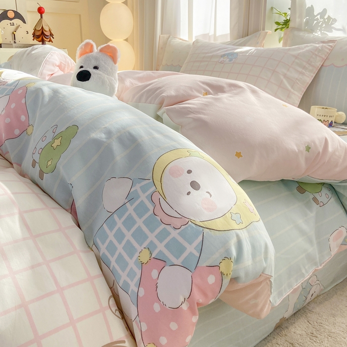 91家纺网 家纺一手货源 找家纺 （总）朵安家纺 2026春夏新款12868全棉纯棉斜纹印花四件套