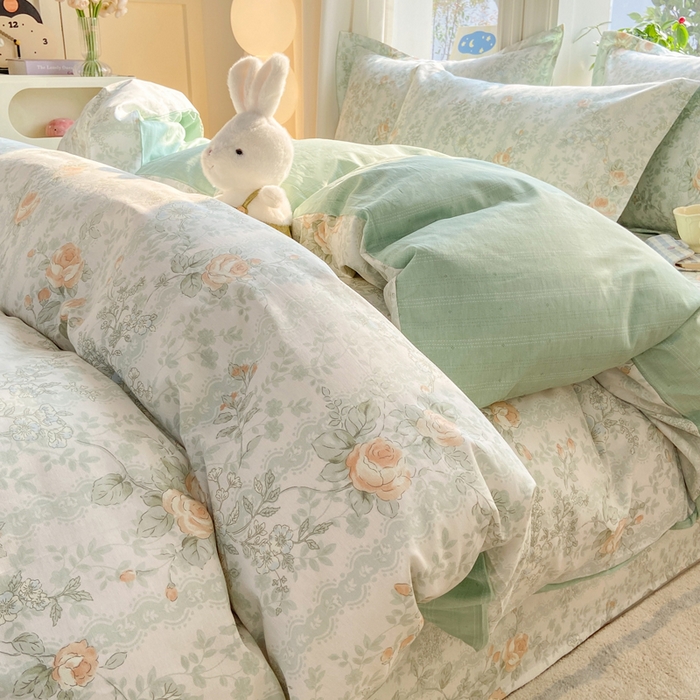 91家纺网 家纺一手货源 找家纺 （总）朵安家纺 2026春夏新款12868全棉纯棉斜纹印花四件套