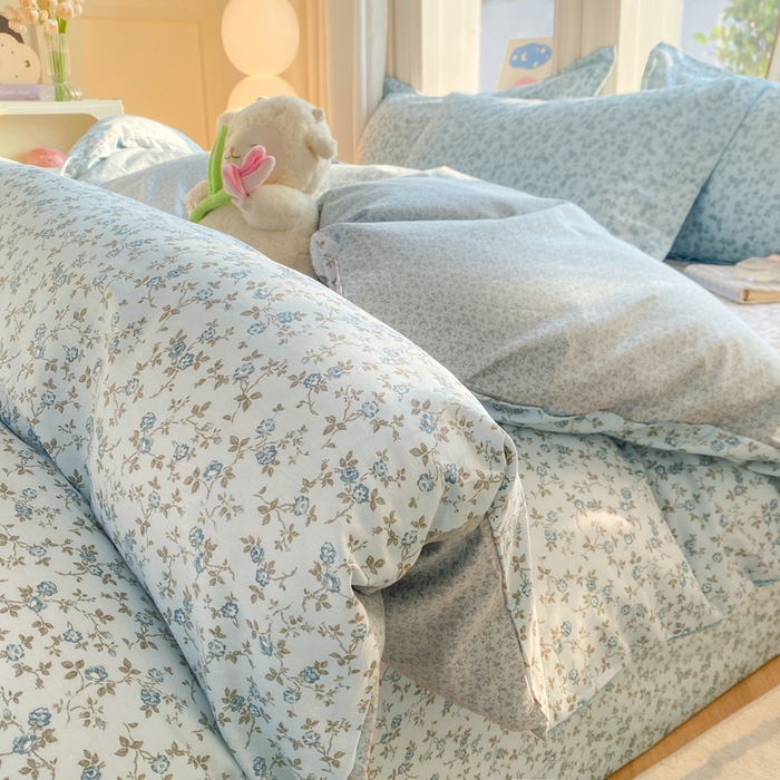 91家纺网 家纺一手货源 找家纺 （总）朵安家纺 2026春夏新款12868全棉纯棉斜纹印花四件套