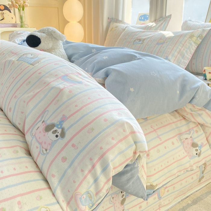 91家纺网 家纺一手货源 找家纺 （总）朵安家纺 2026春夏新款12868全棉纯棉斜纹印花四件套