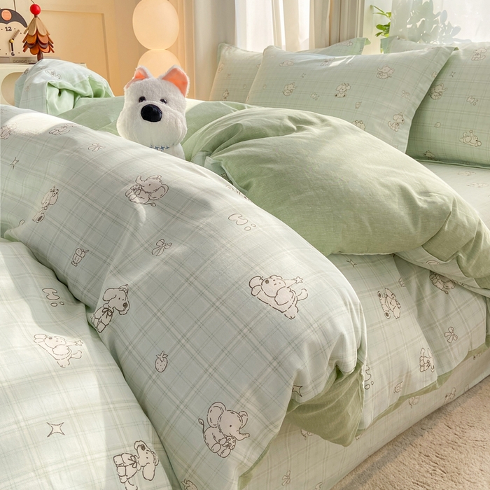 91家纺网 家纺一手货源 找家纺 （总）朵安家纺 2026春夏新款12868全棉纯棉斜纹印花四件套