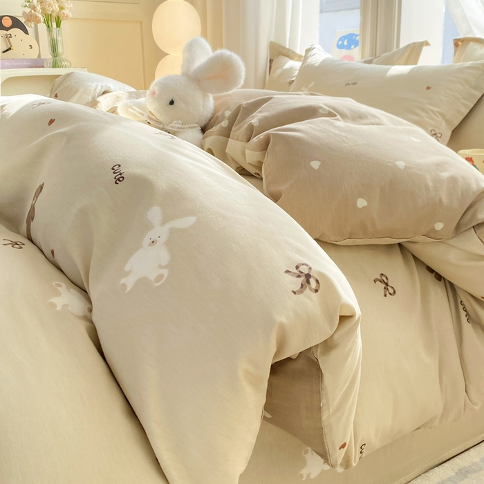 91家纺网 家纺一手货源 找家纺 （总）朵安家纺 2026春夏新款12868全棉纯棉斜纹印花四件套