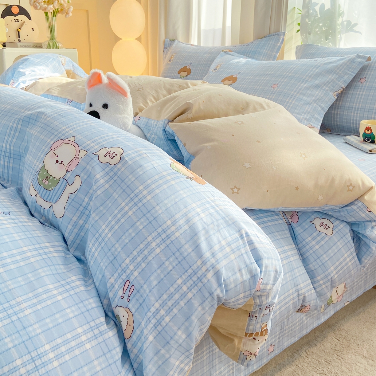 91家纺网 家纺一手货源 找家纺 （总）朵安家纺 2026春夏新款12868全棉纯棉斜纹印花四件套