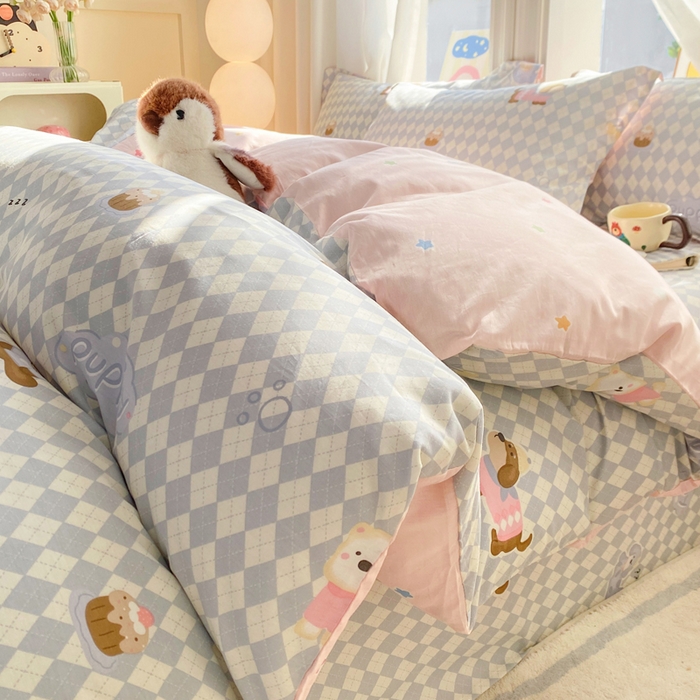 91家纺网 家纺一手货源 找家纺 （总）朵安家纺 2026春夏新款12868全棉纯棉斜纹印花四件套