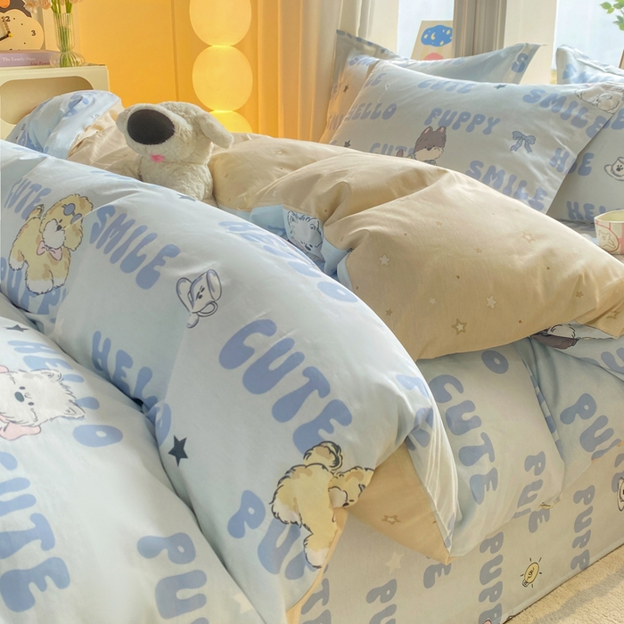 91家纺网 家纺一手货源 找家纺 （总）朵安家纺 2026春夏新款12868全棉纯棉斜纹印花四件套