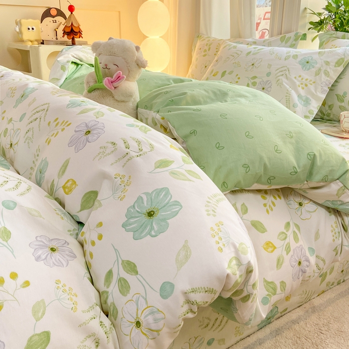 91家纺网 家纺一手货源 找家纺 （总）朵安家纺 2026春夏新款12868全棉纯棉斜纹印花四件套