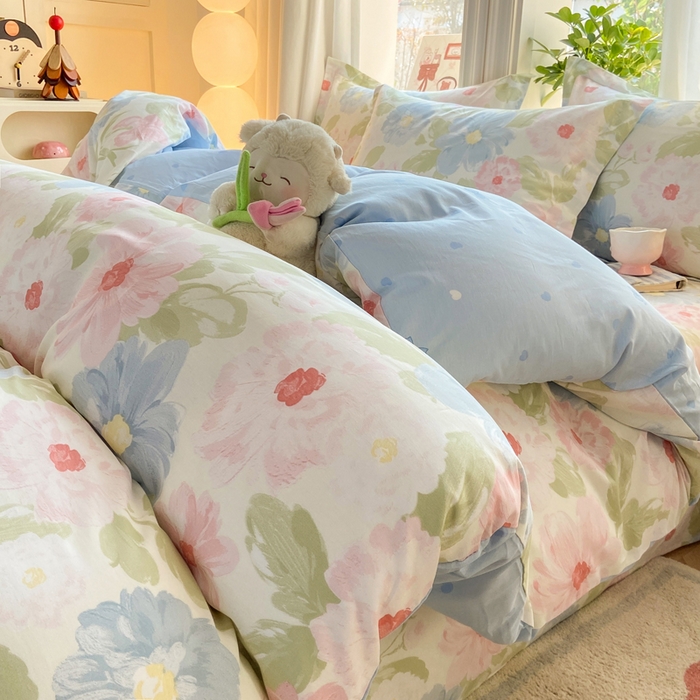 91家纺网 家纺一手货源 找家纺 （总）朵安家纺 2026春夏新款12868全棉纯棉斜纹印花四件套