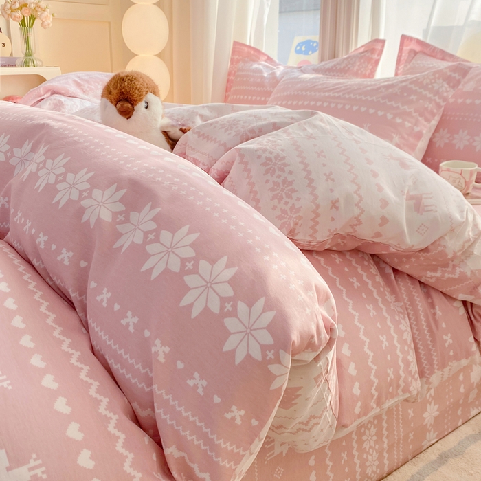 91家纺网 家纺一手货源 找家纺 （总）朵安家纺 2026春夏新款12868全棉纯棉斜纹印花四件套