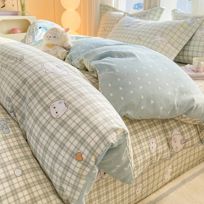 91家纺网 家纺一手货源 找家纺 （总）朵安家纺 2026春夏新款12868全棉纯棉斜纹印花四件套