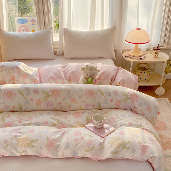 91家纺网 家纺一手货源 找家纺 （总）朵安家纺 2026春夏新款12868全棉纯棉斜纹印花单被套 被套单件