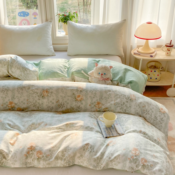 91家纺网 家纺一手货源 找家纺 （总）朵安家纺 2026春夏新款12868全棉纯棉斜纹印花单被套 被套单件