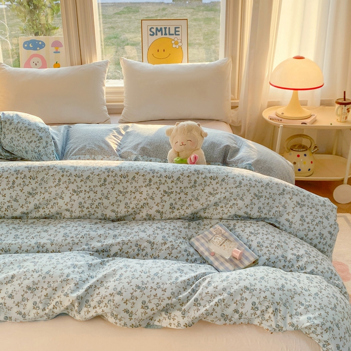 91家纺网 家纺一手货源 找家纺 （总）朵安家纺 2026春夏新款12868全棉纯棉斜纹印花单被套 被套单件