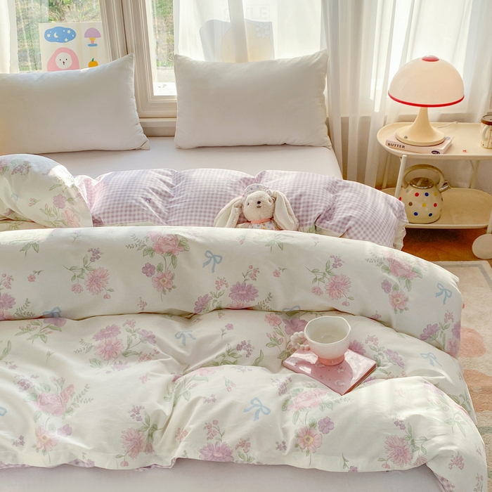 91家纺网 家纺一手货源 找家纺 （总）朵安家纺 2026春夏新款12868全棉纯棉斜纹印花单被套 被套单件