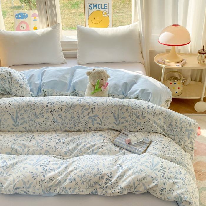 91家纺网 家纺一手货源 找家纺 （总）朵安家纺 2026春夏新款12868全棉纯棉斜纹印花单被套 被套单件