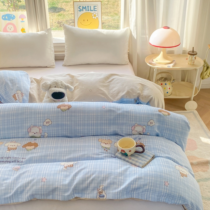 91家纺网 家纺一手货源 找家纺 （总）朵安家纺 2026春夏新款12868全棉纯棉斜纹印花单被套 被套单件