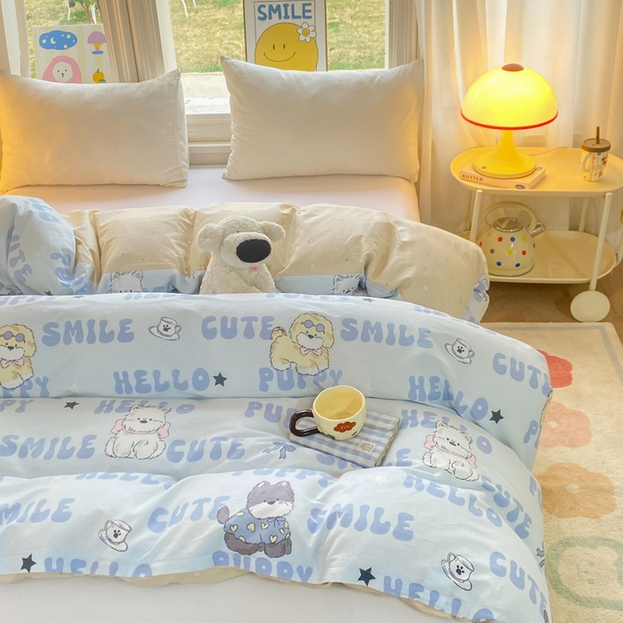 91家纺网 家纺一手货源 找家纺 （总）朵安家纺 2026春夏新款12868全棉纯棉斜纹印花单被套 被套单件