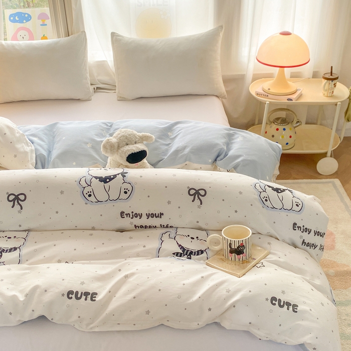 91家纺网 家纺一手货源 找家纺 （总）朵安家纺 2026春夏新款12868全棉纯棉斜纹印花单被套 被套单件