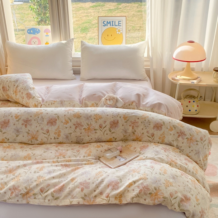 91家纺网 家纺一手货源 找家纺 （总）朵安家纺 2026春夏新款12868全棉纯棉斜纹印花单被套 被套单件