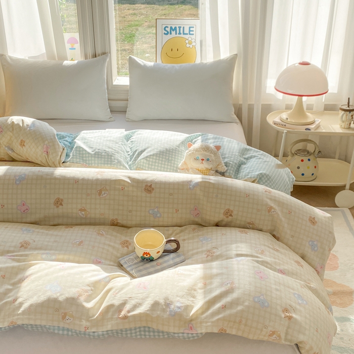 91家纺网 家纺一手货源 找家纺 （总）朵安家纺 2026春夏新款12868全棉纯棉斜纹印花单被套 被套单件