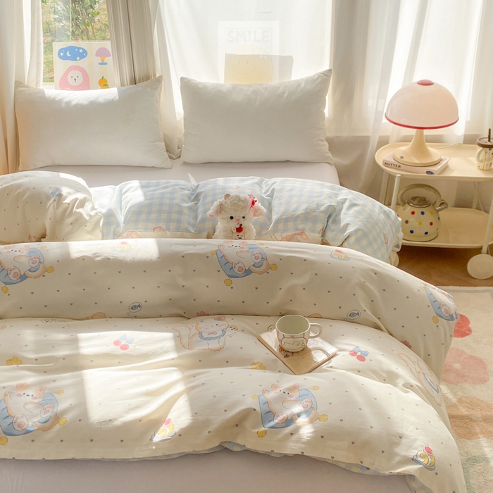 91家纺网 家纺一手货源 找家纺 （总）朵安家纺 2026春夏新款12868全棉纯棉斜纹印花单被套 被套单件