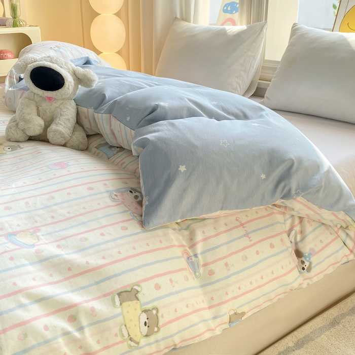 91家纺网 家纺一手货源 找家纺 朵安家纺 2026春夏新款12868全棉纯棉斜纹印花单被套 被套单件 嘟嘟日记