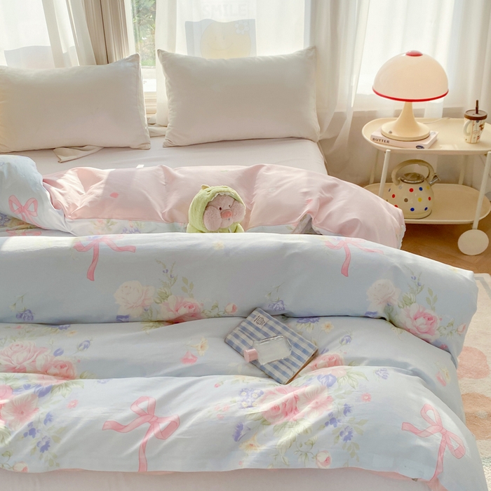 朵安家纺 2026春夏新款12868全棉纯棉斜纹印花单被套 被套单件 海岛繁花