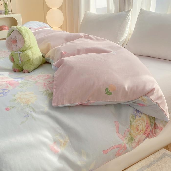 91家纺网 家纺一手货源 找家纺 朵安家纺 2026春夏新款12868全棉纯棉斜纹印花单被套 被套单件 海岛繁花