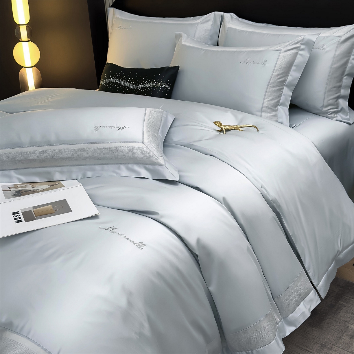 91家纺网 家纺一手货源 找家纺 （总）朵希曼 2026新款天丝棉绣花工艺款四件套-臻雅（券后不低于349元 ）