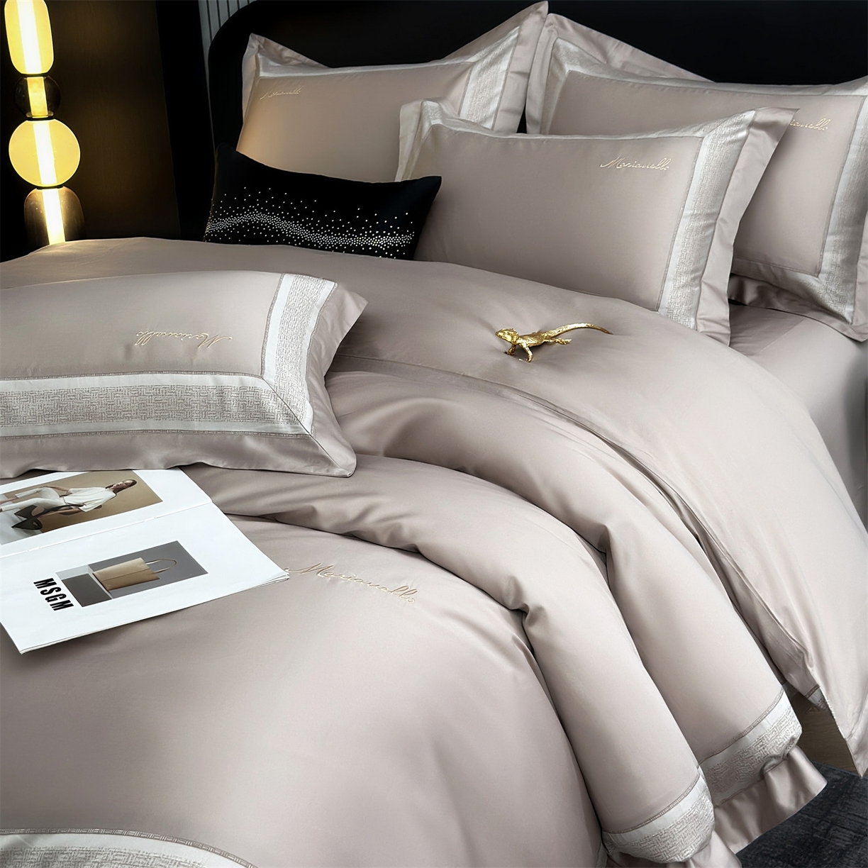 91家纺网 家纺一手货源 找家纺 （总）朵希曼 2026新款天丝棉绣花工艺款四件套-臻雅（券后不低于349元 ）