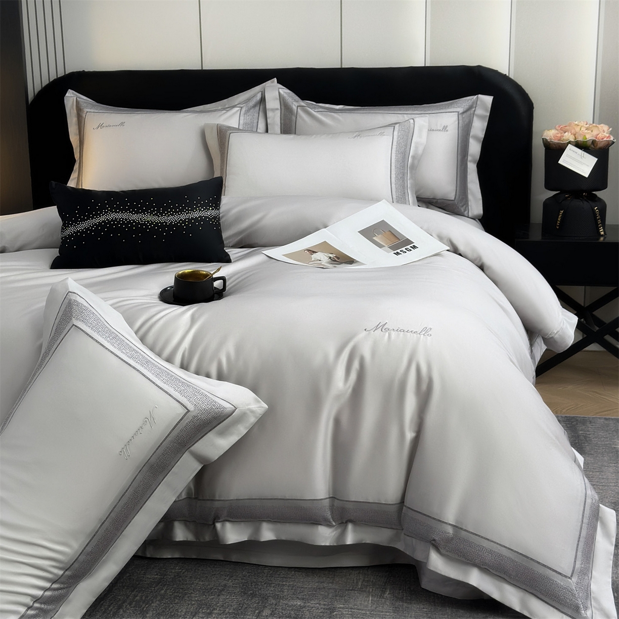 91家纺网 家纺一手货源 找家纺 （总）朵希曼 2026新款天丝棉绣花工艺款四件套-臻雅（券后不低于349元 ）